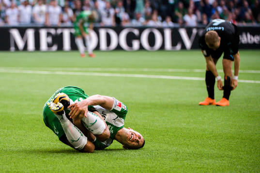 Hammarbys Nicola Djurdjic har ont