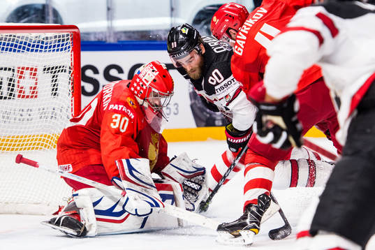 Kanadas Ryan O Reilly oroar mot Rysslands målvakt Igor