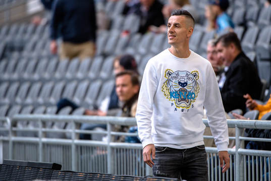 Djurgårdens skadade spelare Haris Radetinac före