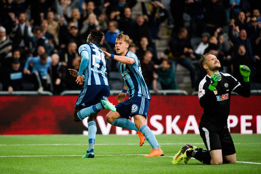 Djurgårdens Philana Tinotenda Kadewere och Felix Beijmo
