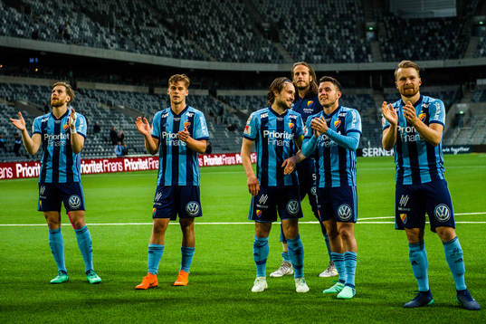 Djurgårdens spelare jublar