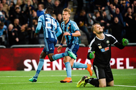Djurgårdens Philana Tinotenda Kadewere och Felix Beijmo
