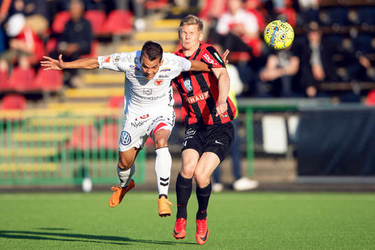 Brommapojkarnas Fritiof Björken och Kalmars Hiago Ramiro