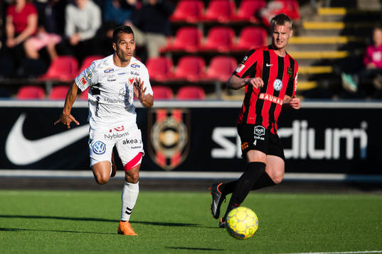 Kalmars Hiago Ramiro och Brommapojkarnas Ludvig Öhman