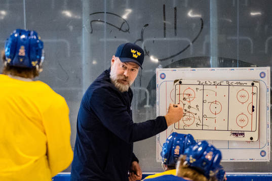 Sveriges förbundskapten Rikard Grönborg håller