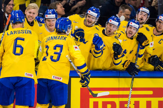 Sveriges Mattias Janmark jublar