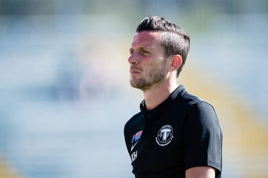 Trelleborgs assisterande tränare Kristian Haynes innan