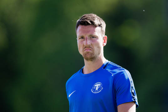 Trelleborgs Alexander Blomqvist innan fotbollsmatchen i