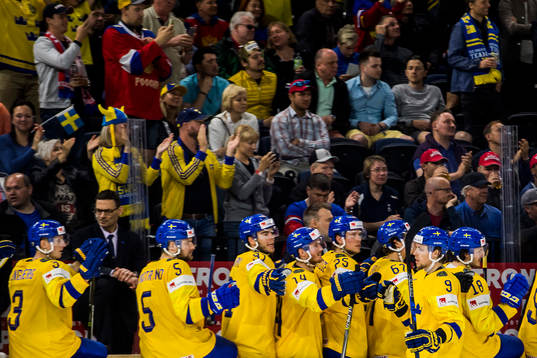 Sveriges Adrian Kempe jublar