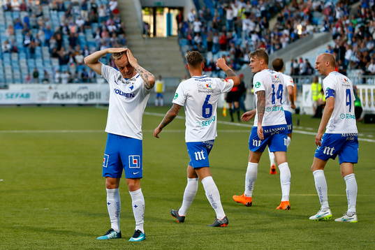 Norrköpings Gudmundur Thorarinsson jublar