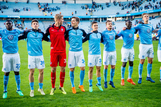 Malmö FFs spelare jublar