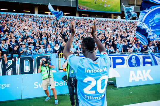 Malmö FFs Bonke Innocent jublar