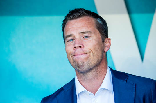 Malmö FFs tränare Daniel Andersson innan fotbollsmatchen