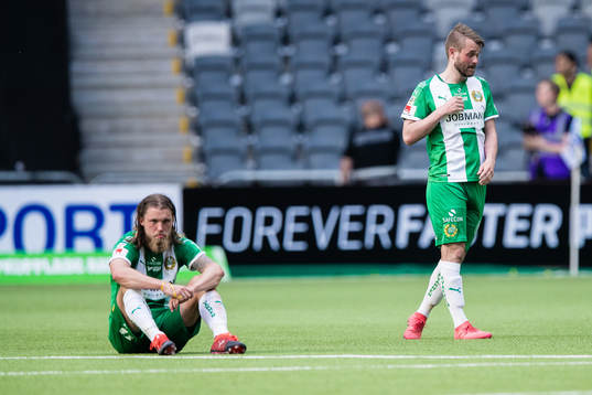 Hammarbys Björn Paulsen och Mads Fenger Nielsen deppar