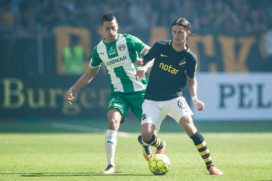 s Kristoffer Olsson och Hammarbys Nicola Djurdjic