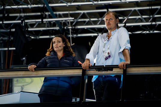 Viasats Susanne Sjögren och sportchef Per Nunstedt