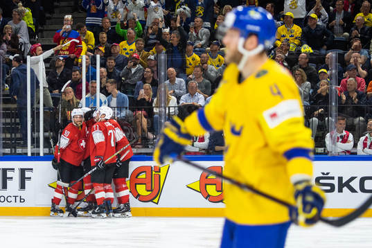 Schweiz spelare jublar