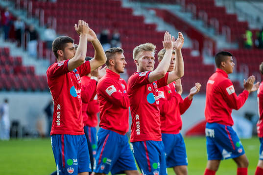 Helsingborgs Mattias Almeida Sundell och Andreas Landgren