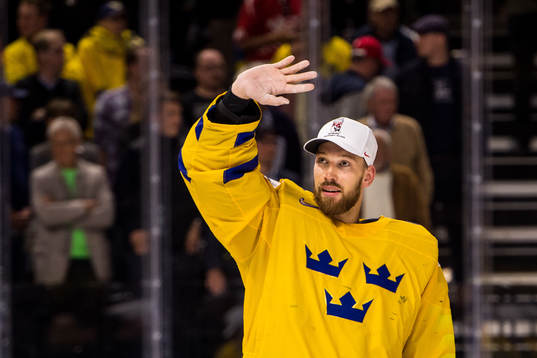 Sveriges målvakt Anders Nilsson jublar