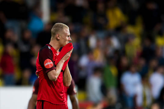 Kristoffer Barmen of Brann looks dejected