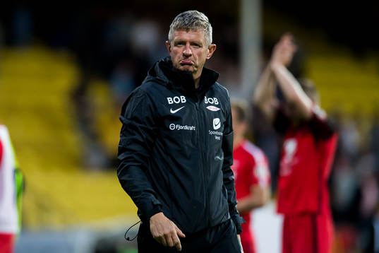 Lars Arne Nilsen, head coach of Brann, looks dejected