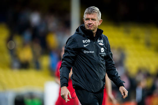 Lars Arne Nilsen, head coach of Brann, looks dejected