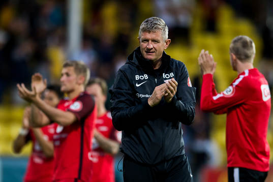 Lars Arne Nilsen, head coach of Brann, looks dejected