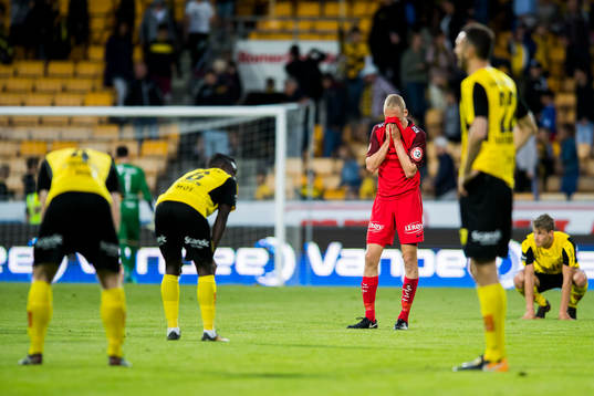 Kristoffer Barmen of Brann looks dejected