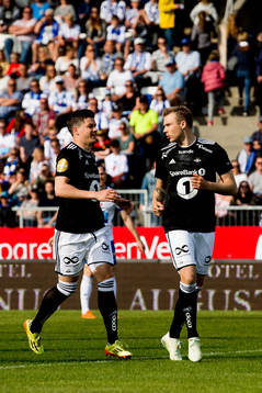 Pål André Helland and Alexander Søderlund of Rosenborg