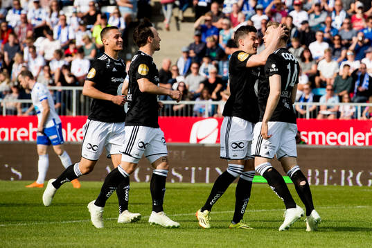 Pål André Helland and Alexander Søderlund of Rosenborg