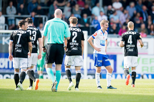 Torbjørn Kallevåg of Haugesund looks dejected