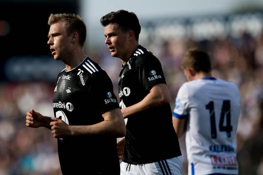 Alexander Søderlund and Pål André Helland of Rosenborg