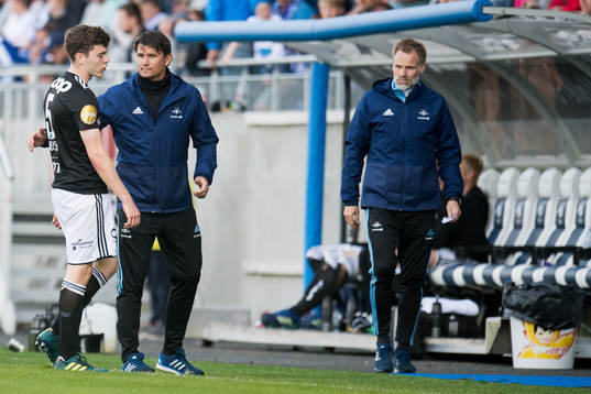 Jacob Rasmussen of Rosenborg walks off the pitch