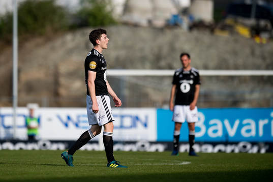 Jacob Rasmussen of Rosenborg walks off the pitch