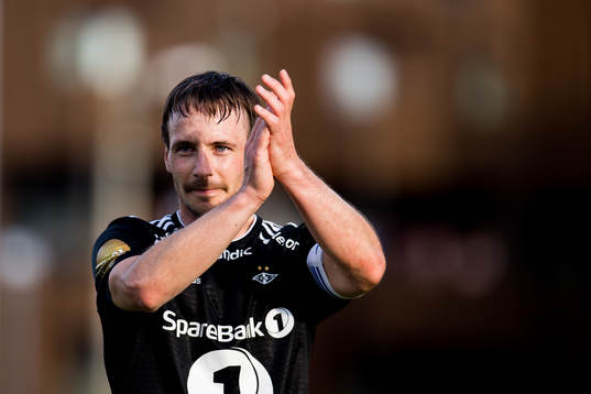 Mike Jensen of Rosenborg celebrates