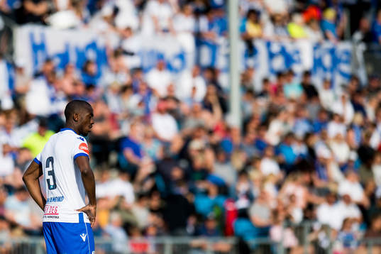 Ben Kantie Karamoko of Haugesund looks dejected