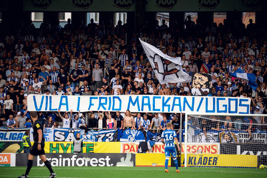 IFK Göteborgs supportrar med ett tifo