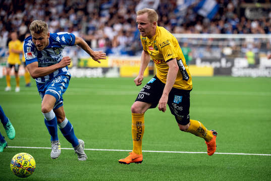 IFK Göteborgs Carl Starfelt och Elfsborgs Simon Lundevall