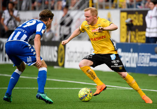 Elfsborgs Simon Lundevall och IFK Göteborgs August