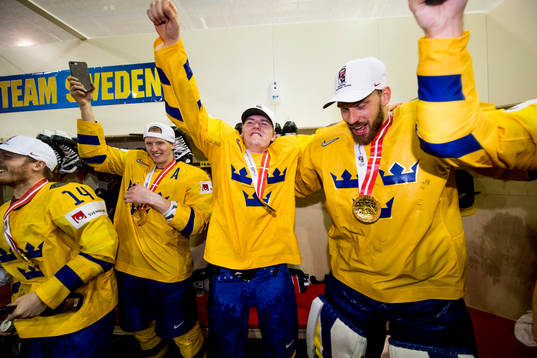 Gustav Nyquist, John Klingberg, Lias Andersson och målvakt
