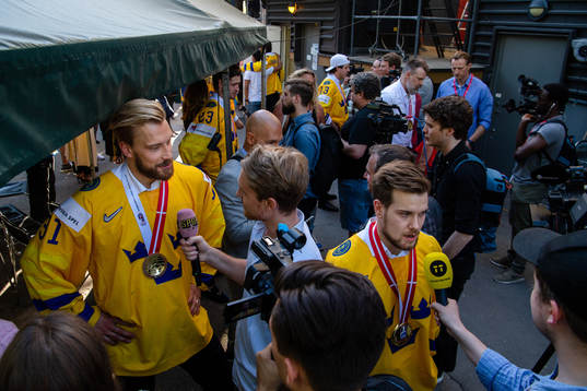 målvakt Anders Nilsson och Viktor Arvidsson