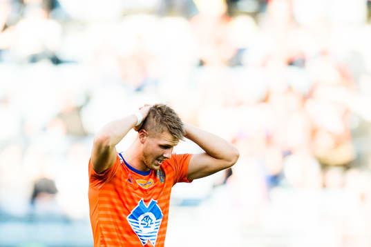 Hólmbert Fridjónsson of Aalesund reacts