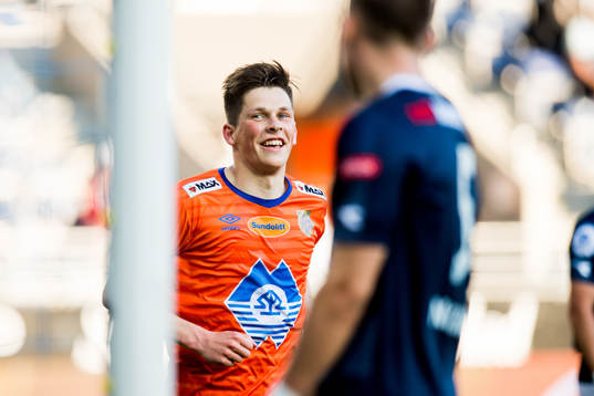 Sondre Fet of Aalesund celebrates the 0-2 goal