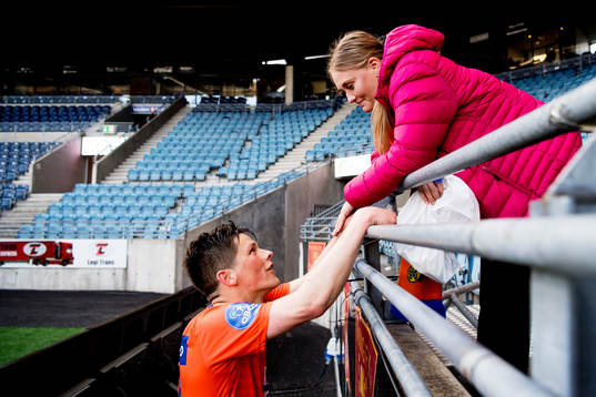 Sondre Fet of Aalesund together with his girlfriend