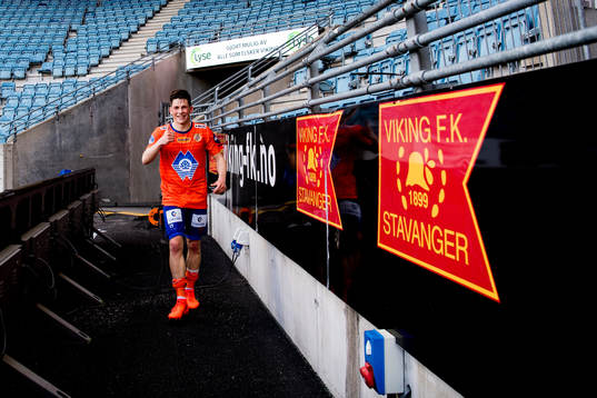 Sondre Fet of Aalesund celebrates