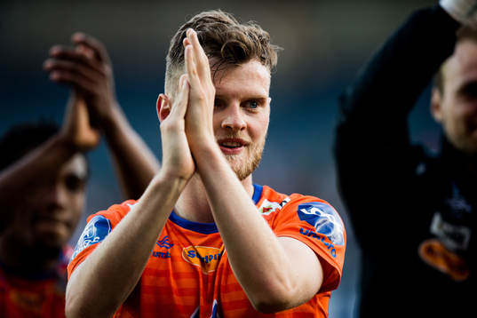 Adam Örn Arnarson of Aalesund celebrates