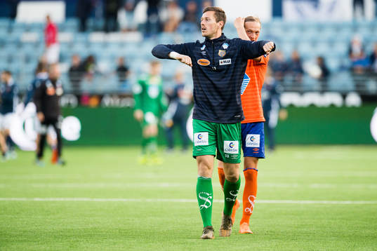 Tarjei Aase Omenås of Aalesund celebrates