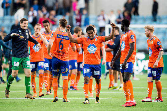 Erikson Spinola Lima of Aalesund celebrates