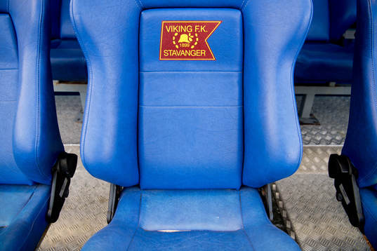 A seat with the logo of Viking FK