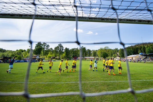 Sveriges spelare joggar ner
